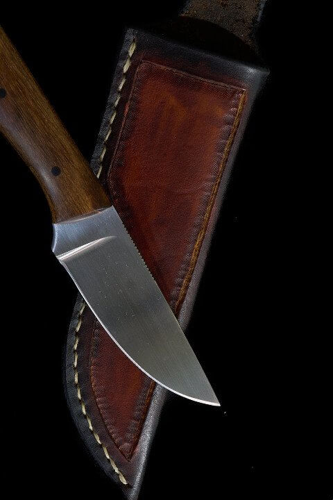 Close up product shot of hand forged blades by Mercer knives, Temuka, New Zealand
